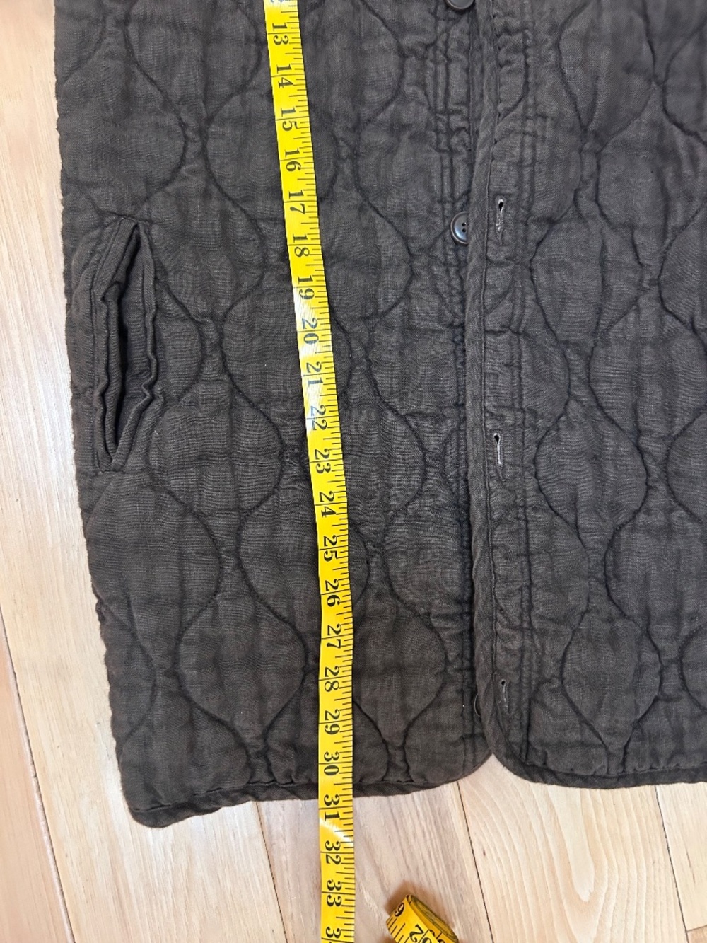 First Rite Quilted Coat Walnut Size XS - Picture 7 of 8